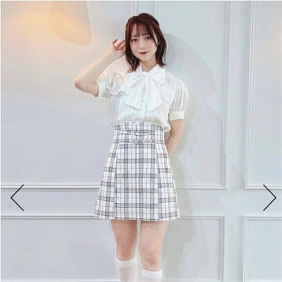 ANK ROUGE hime gyaru plaid buckle detail sukapan skirt - Picture 1 of 10